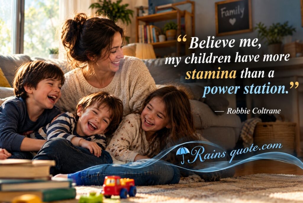 “Believe me, my children have more stamina than a power station.”