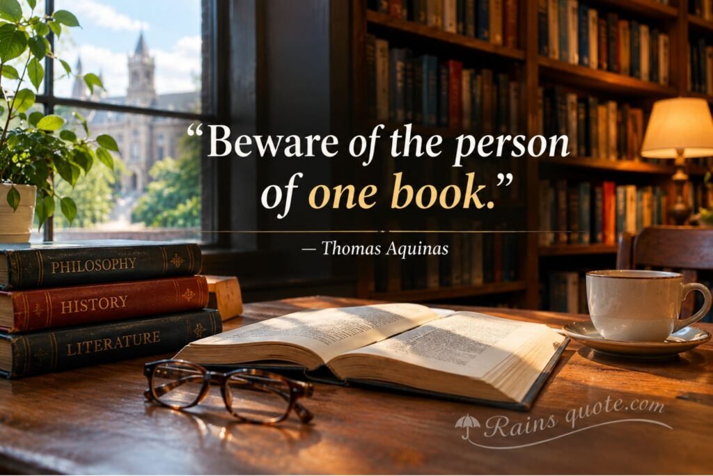 “Beware of the person of one book.”