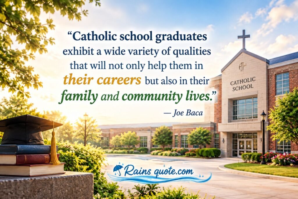 “Catholic school graduates exhibit a wide variety of qualities that will not only help them in their careers but also in their family and community lives.”