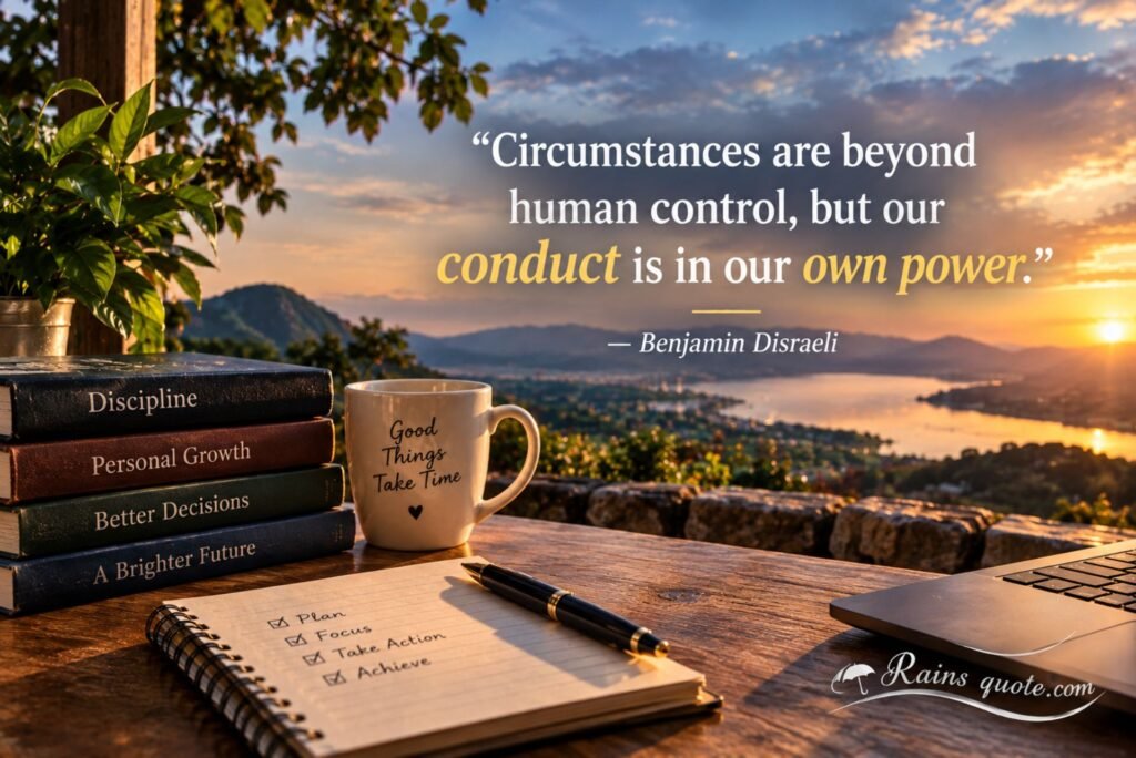 “Circumstances are beyond human control, but our conduct is in our own power.”
