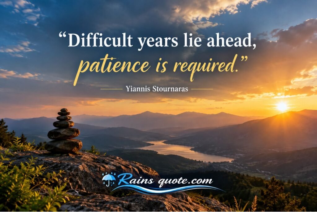 “Difficult years lie ahead, patience is required.”