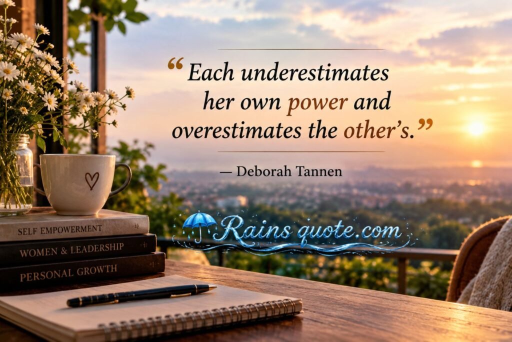“Each underestimates her own power and overestimates the other's.”