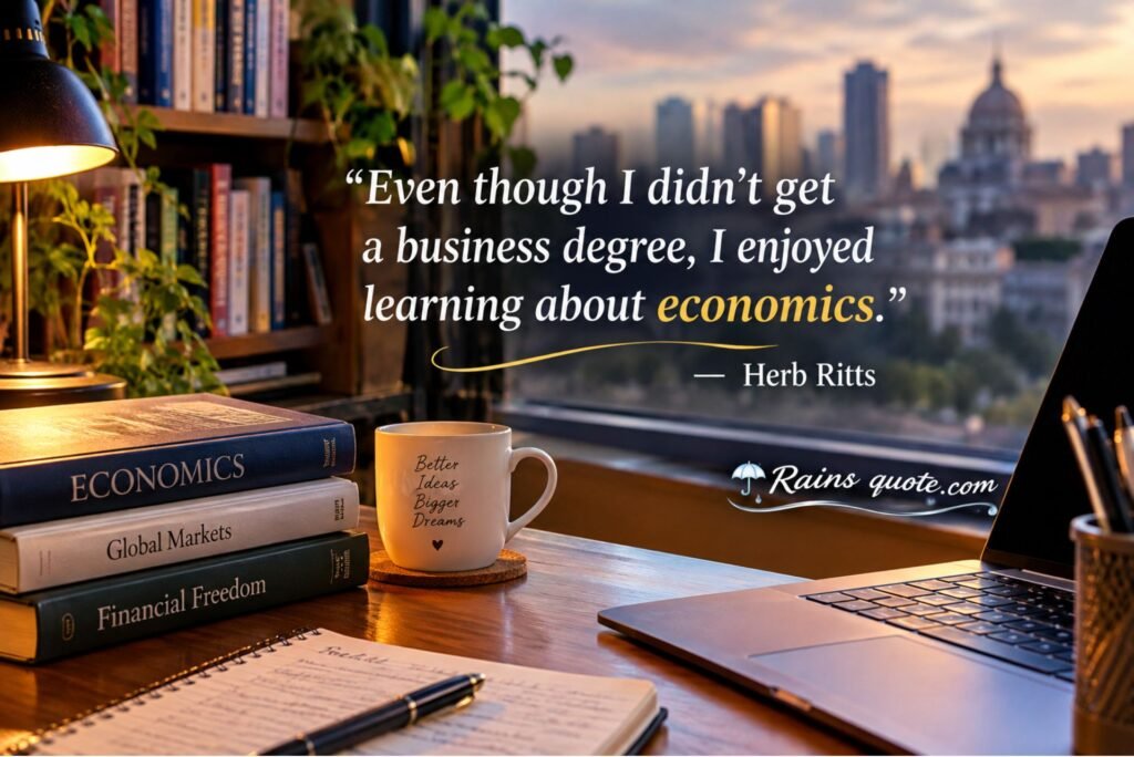 “Even though I didn't get a business degree, I enjoyed learning about economics.”
