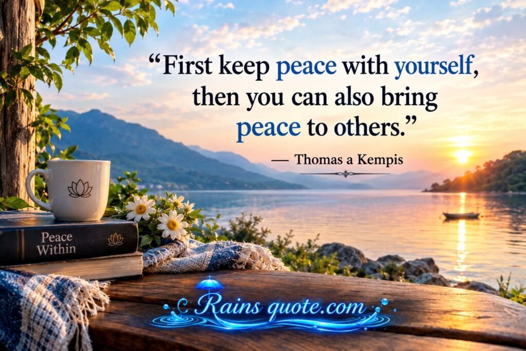 “First keep peace with yourself, then you can also bring peace to others.”