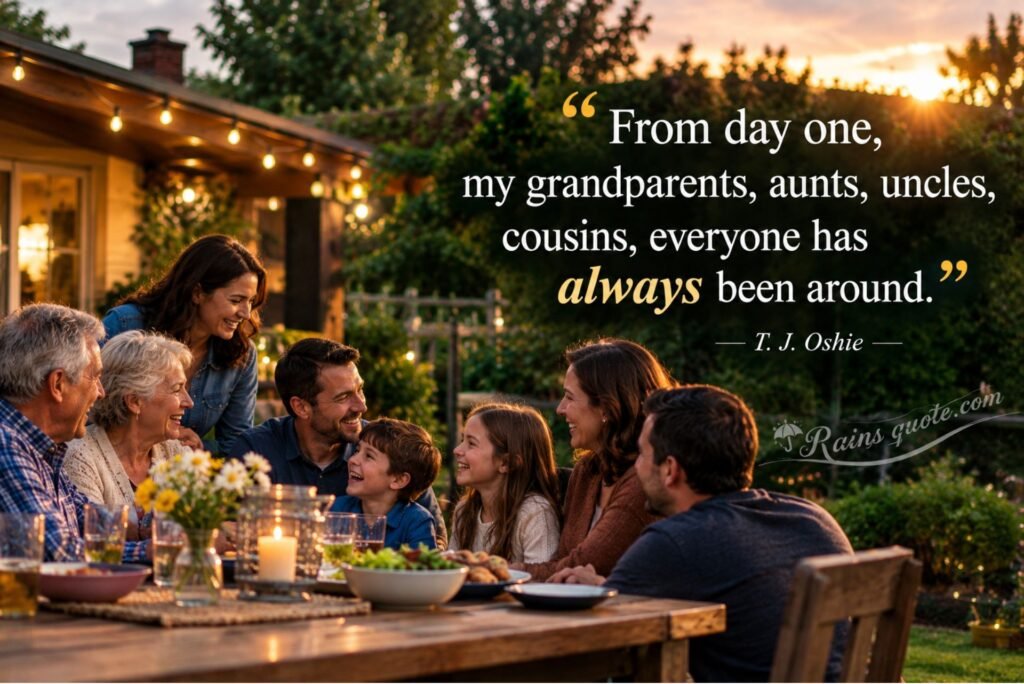 “From day one, my grandparents, aunts, uncles, cousins, everyone has always been around.”