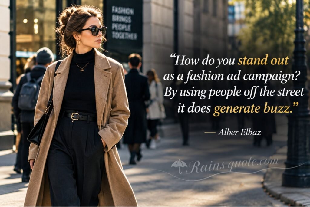 “How do you stand out as a fashion ad campaign? By using people off the street it does generate buzz.”