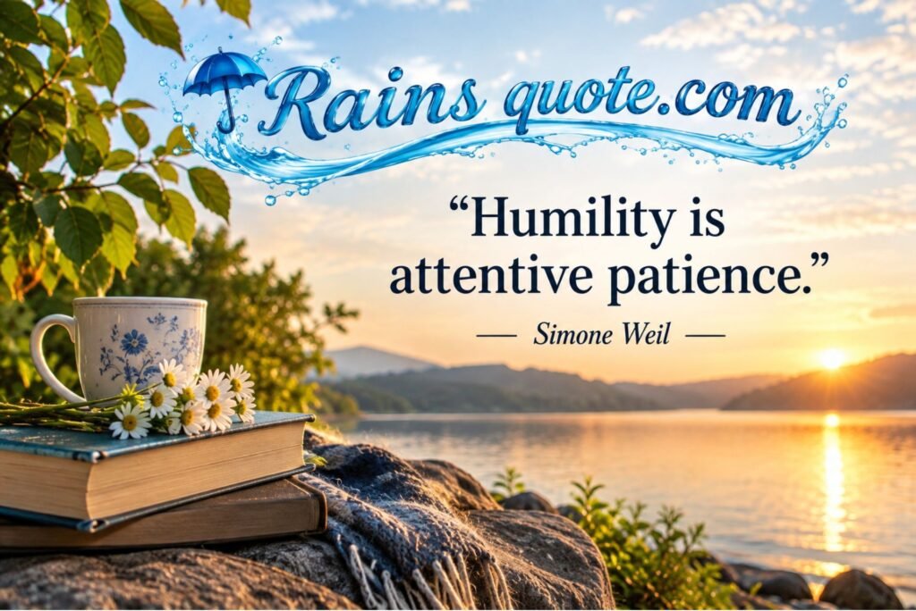 “Humility is attentive patience.”