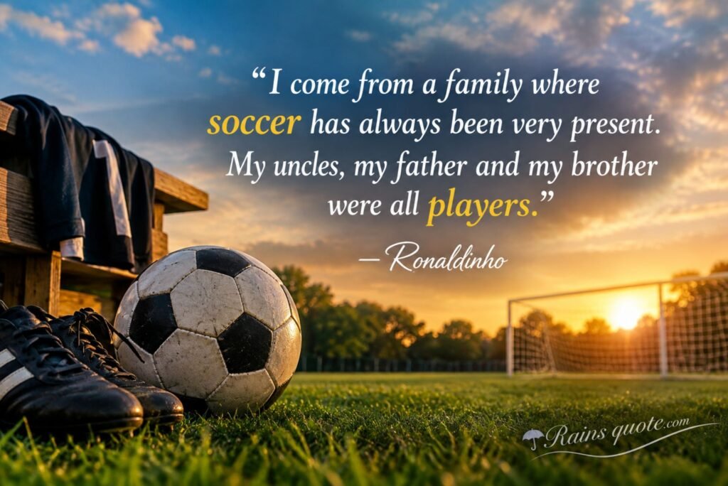 “I come from a family where soccer has always been very present. My uncles, my father and my brother were all players.”