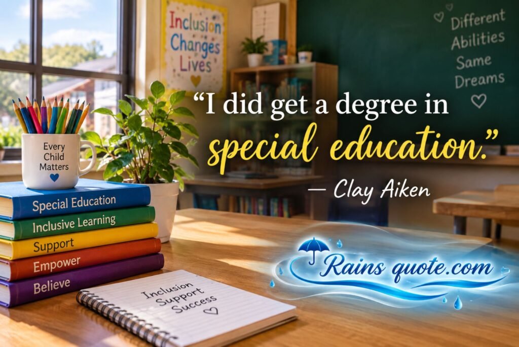 “I did get a degree in special education.”