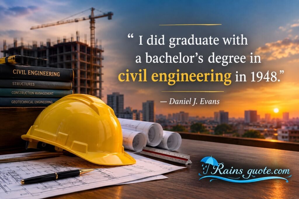 “I did graduate with a bachelor's degree in civil engineering in 1948.”