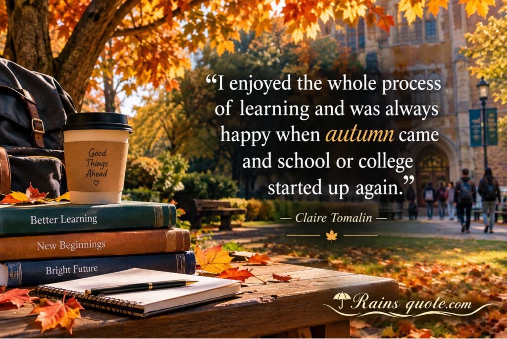 “I enjoyed the whole process of learning and was always happy when autumn came and school or college started up again.”