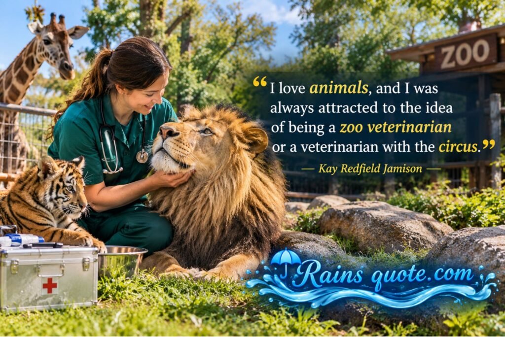 “I love animals, and I was always attracted to the idea of being a zoo veterinarian or a veterinarian with the circus.”