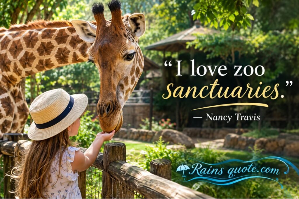  “I love zoo sanctuaries.”