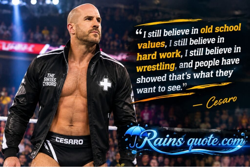 “I still believe in old school values, I still believe in hard work, I still believe in wrestling, and people have showed that's what they want to see.”