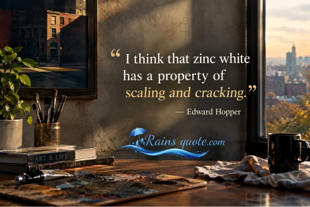 “I think that zinc white has a property of scaling and cracking.”