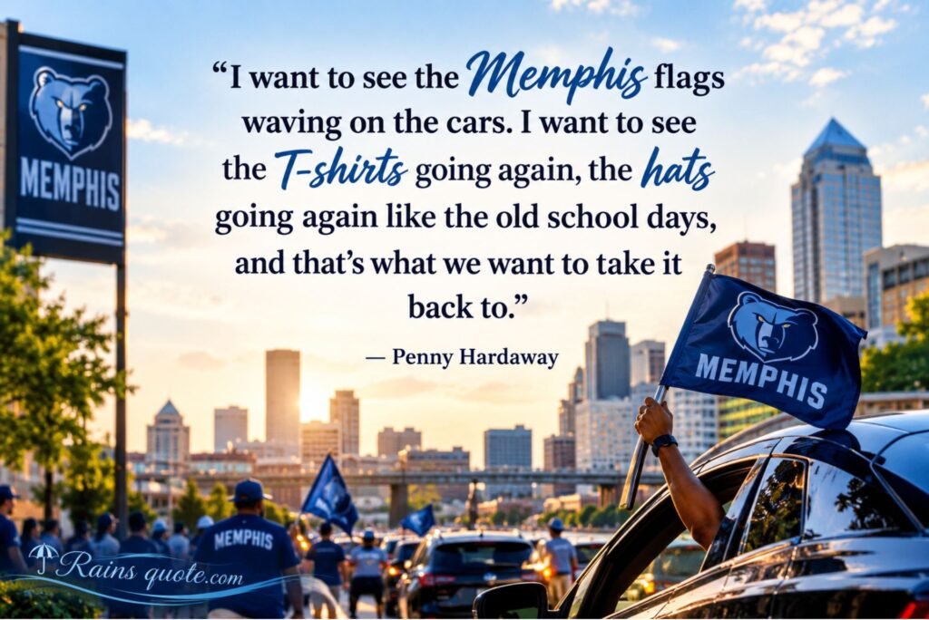  “I want to see the Memphis flags waving on the cars. I want to see the T-shirts going again, the hats going again like the old school days, and that's what we want to take it back to.”