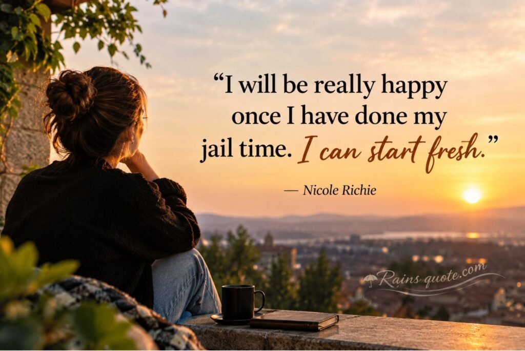 “I will be really happy once I have done my jail time. I can start fresh.”