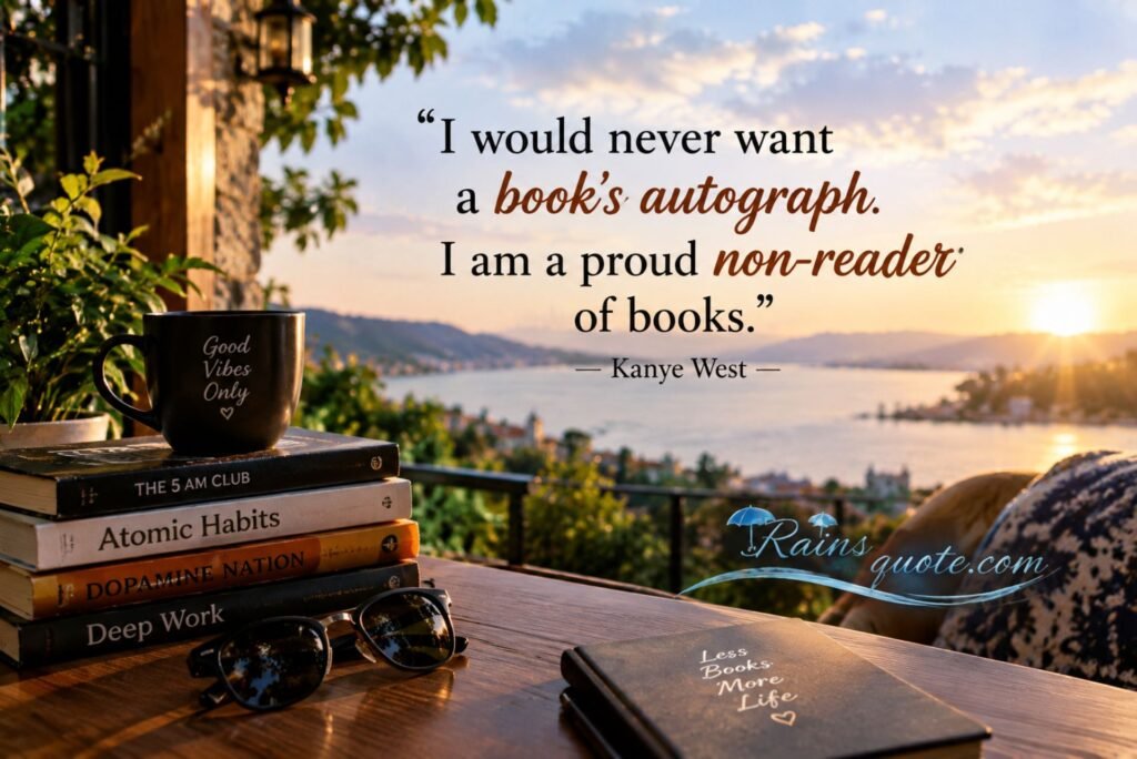 “I would never want a book's autograph. I am a proud non-reader of books.”