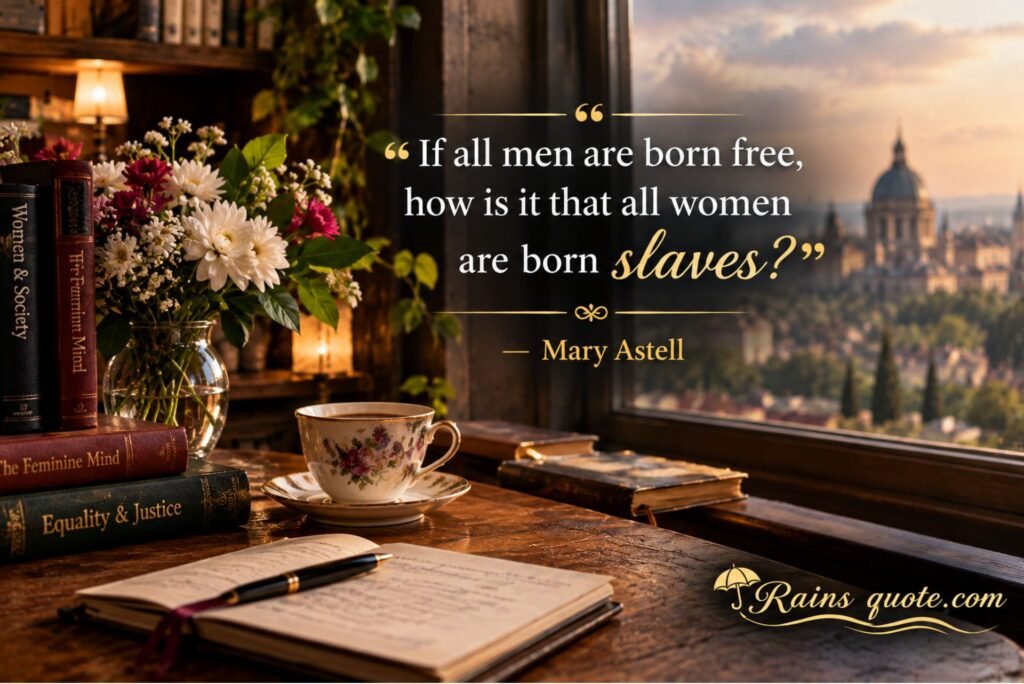 “If all men are born free, how is it that all women are born slaves?”
