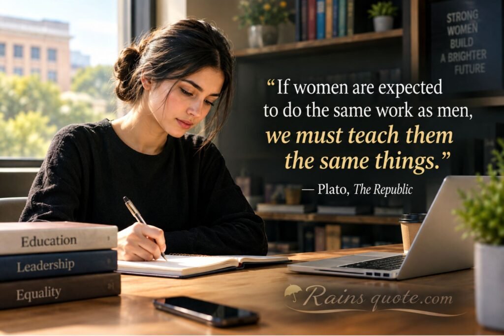 “If women are expected to do the same work as men, we must teach them the same things.”