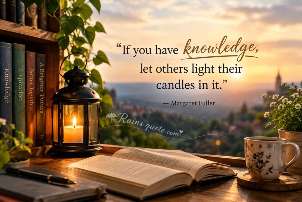 “If you have knowledge, let others light their candles in it.”