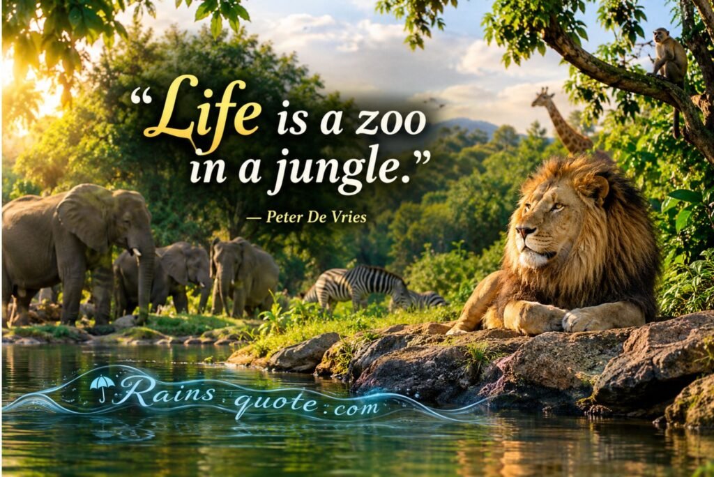 “Life is a zoo in a jungle.”