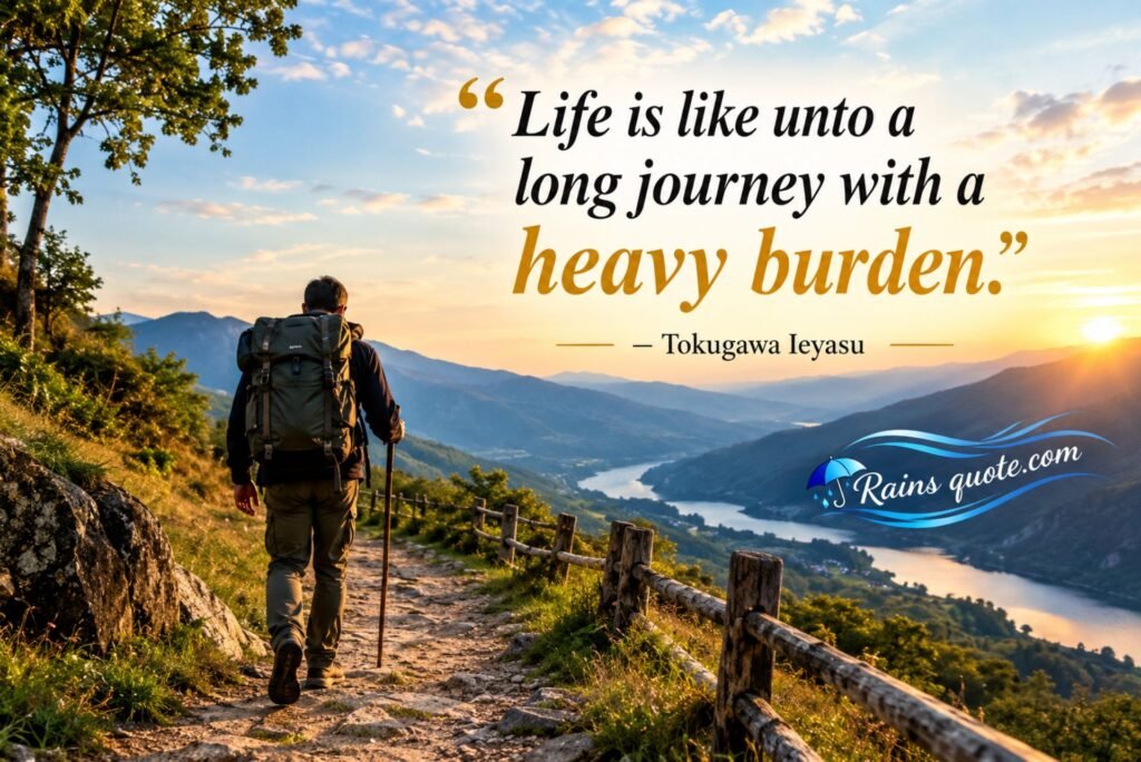 “Life is like unto a long journey with a heavy burden.”