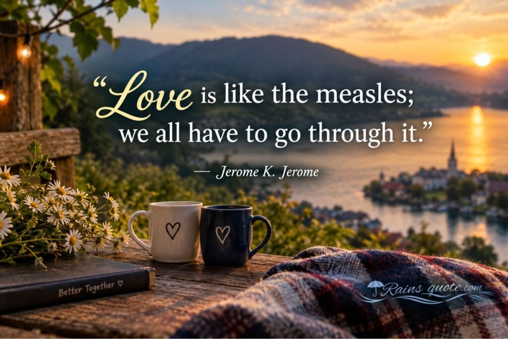 “Love is like the measles; we all have to go through it.”