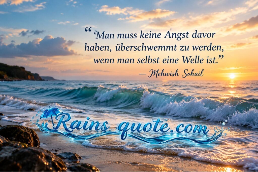 “Man muss keine Angst davor haben, überschwemmt zu werden, wenn man selbst eine Welle ist.”