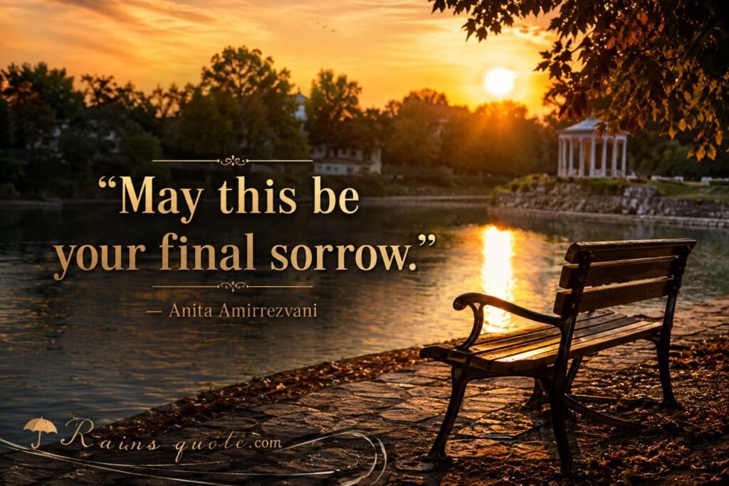 “May this be your final sorrow.”