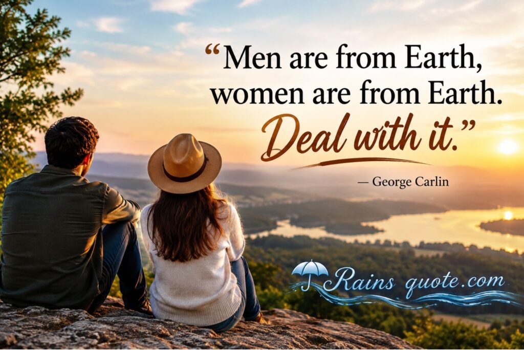 “Men are from Earth, women are from Earth. Deal with it.”