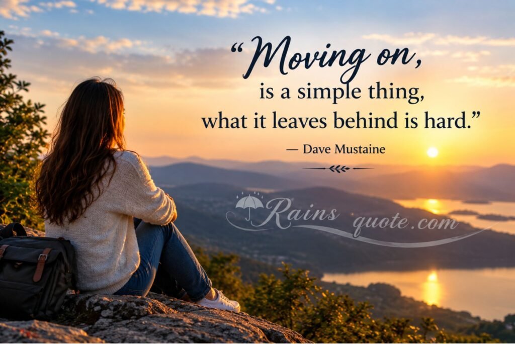 “Moving on, is a simple thing, what it leaves behind is hard.”