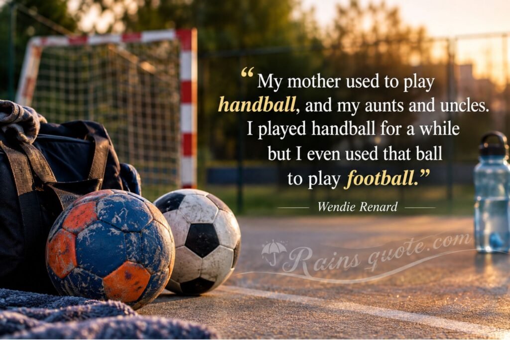“My mother used to play handball, and my aunts and uncles. I played handball for a while but I even used that ball to play football.”