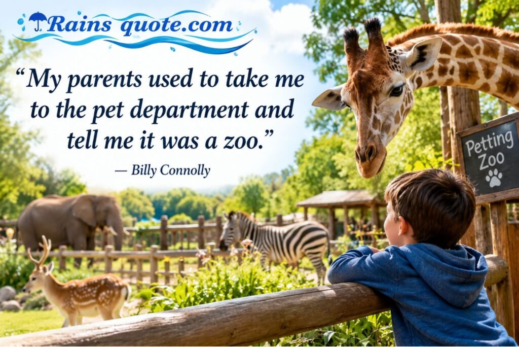 “My parents used to take me to the pet department and tell me it was a zoo.”