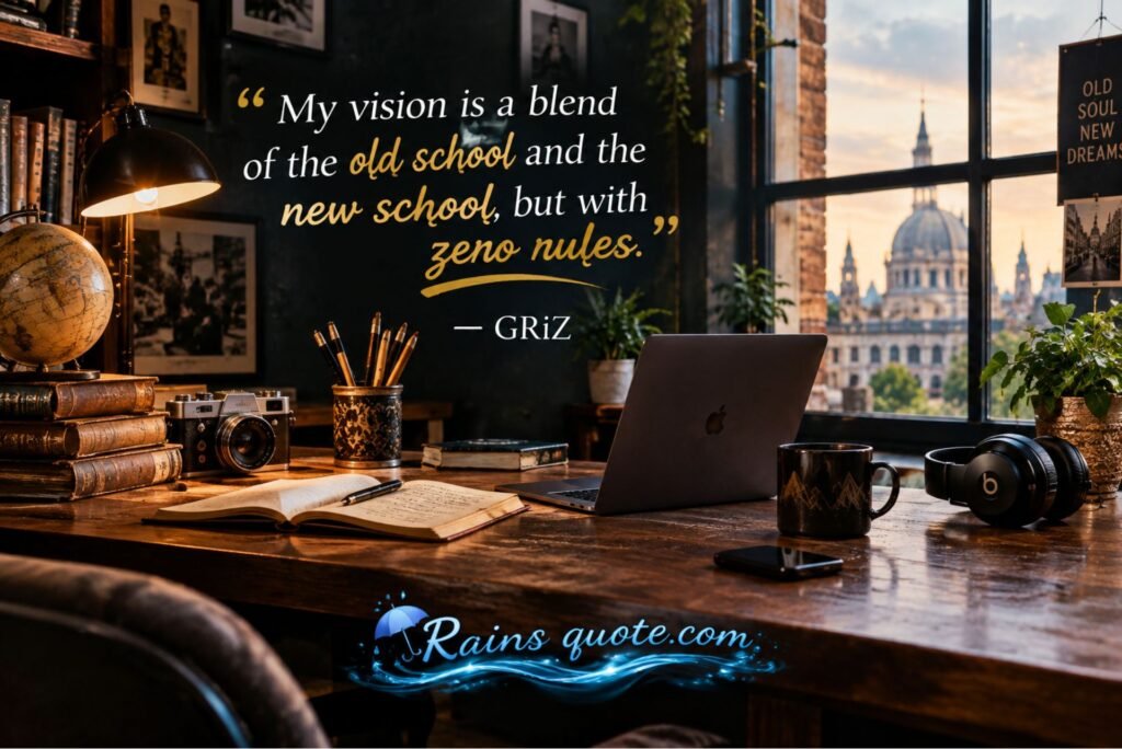 “My vision is a blend of the old school and the new school, but with zero rules.”