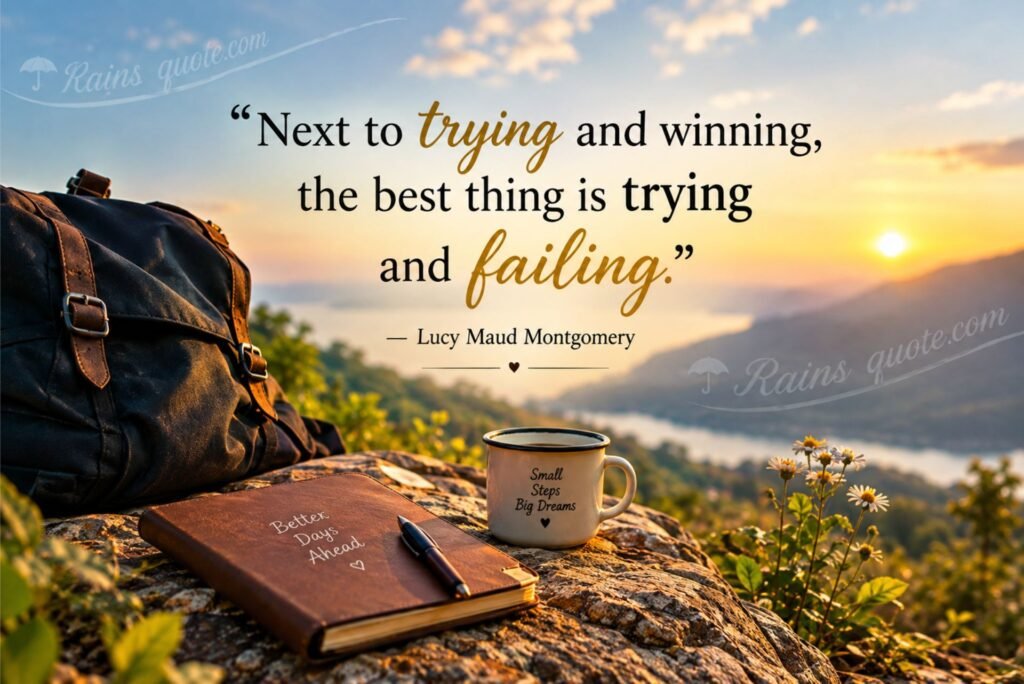  “Next to trying and winning, the best thing is trying and failing.”