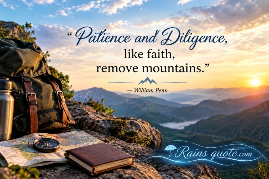 “Patience and Diligence, like faith, remove mountains.”