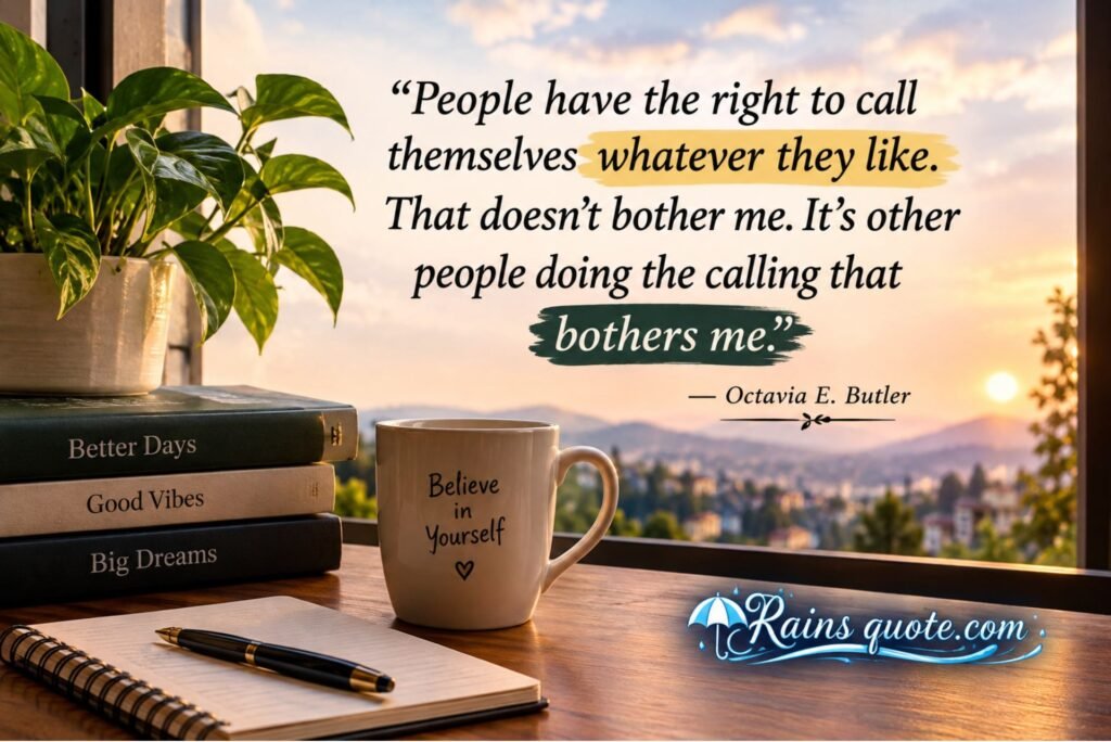 “People have the right to call themselves whatever they like. That doesn't bother me. It's other people doing the calling that bothers me.”