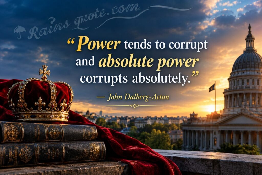 “Power tends to corrupt and absolute power corrupts absolutely.”