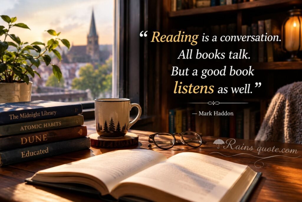 “Reading is a conversation. All books talk. But a good book listens as well.”
