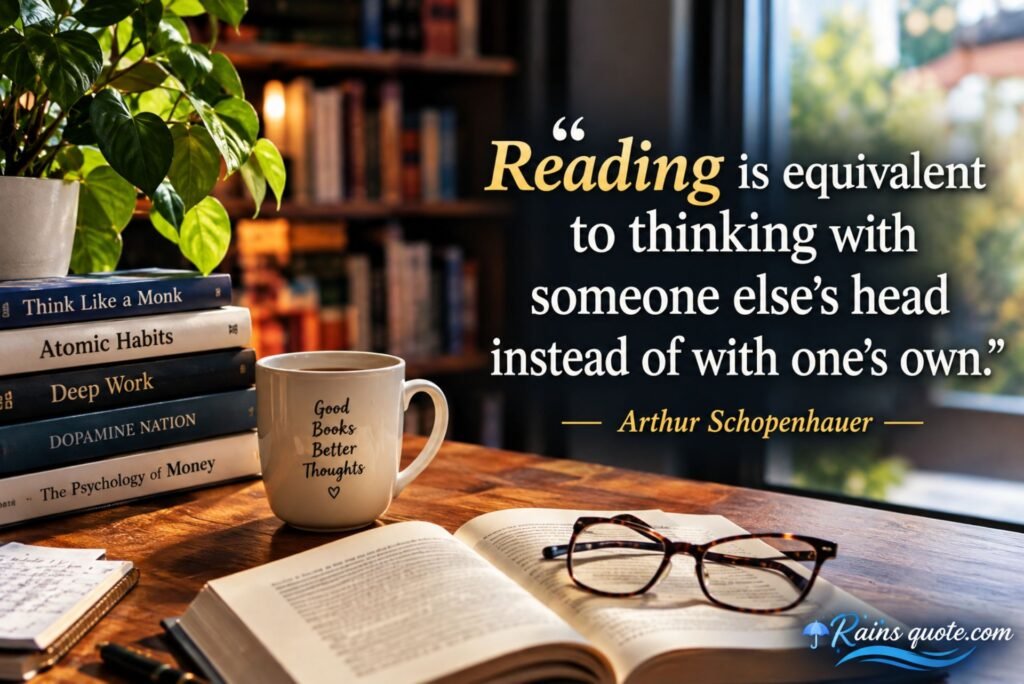 “Reading is equivalent to thinking with someone else's head instead of with one's own.”
