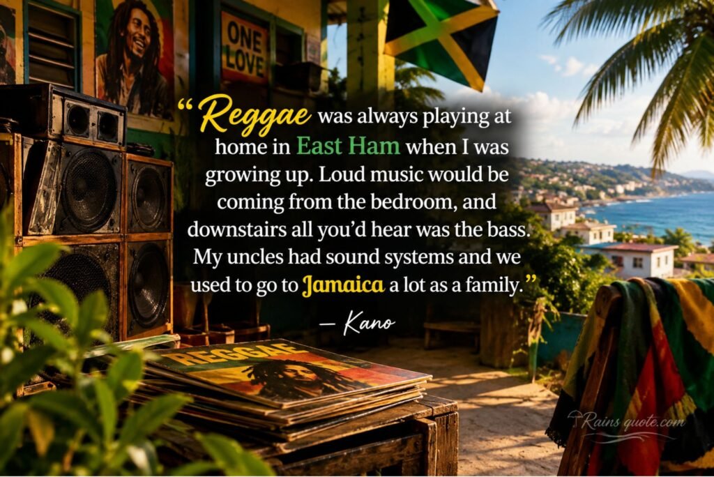 “Reggae was always playing at home in East Ham when I was growing up. Loud music would be coming from the bedroom, and downstairs all you'd hear was the bass. My uncles had sound systems and we used to go to Jamaica a lot as a family.”