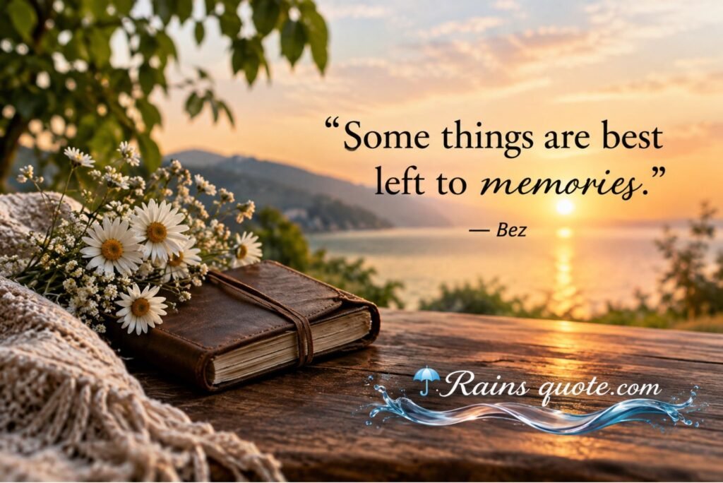 “Some things are best left to memories.”