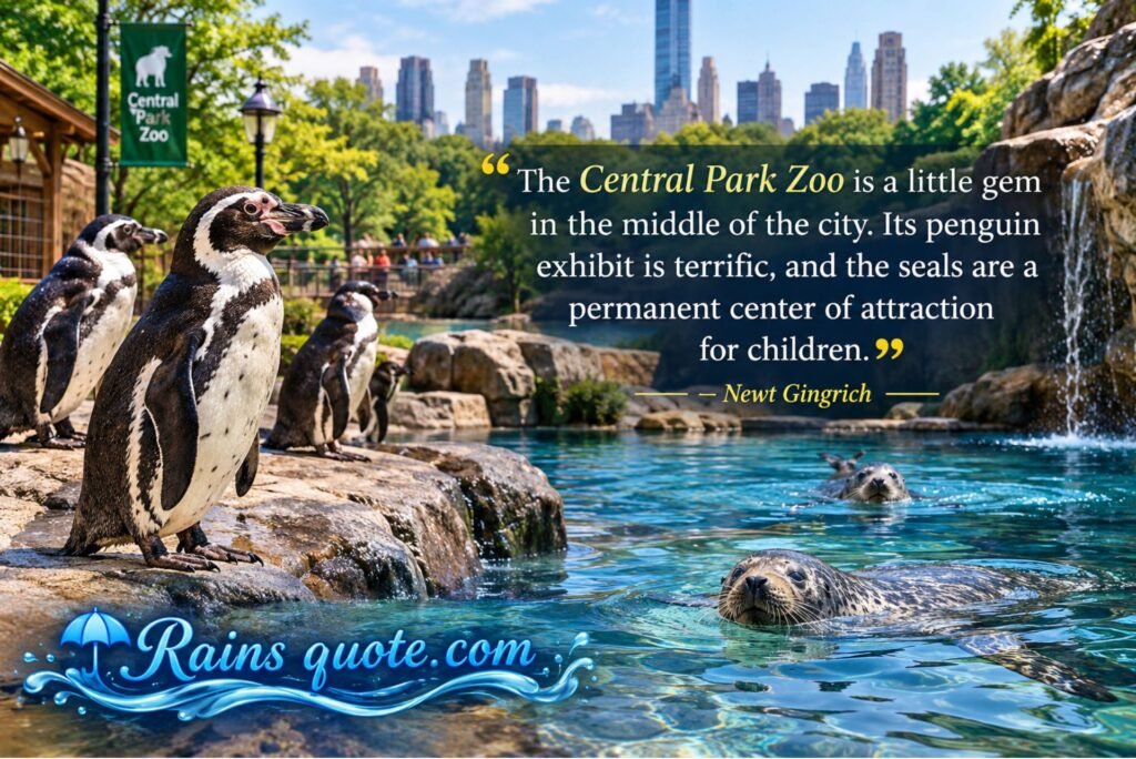 “The Central Park Zoo is a little gem in the middle of the city. Its penguin exhibit is terrific, and the seals are a permanent center of attraction for children.”