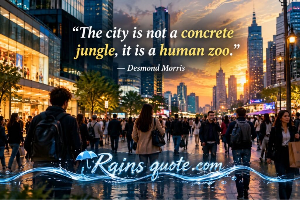 “The city is not a concrete jungle, it is a human zoo.”