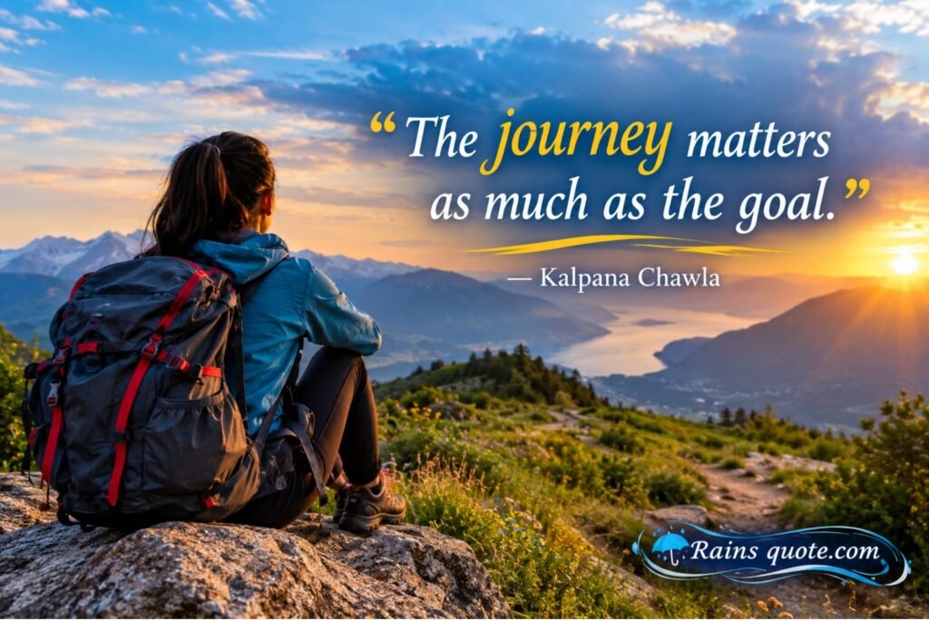 “The journey matters as much as the goal.”
