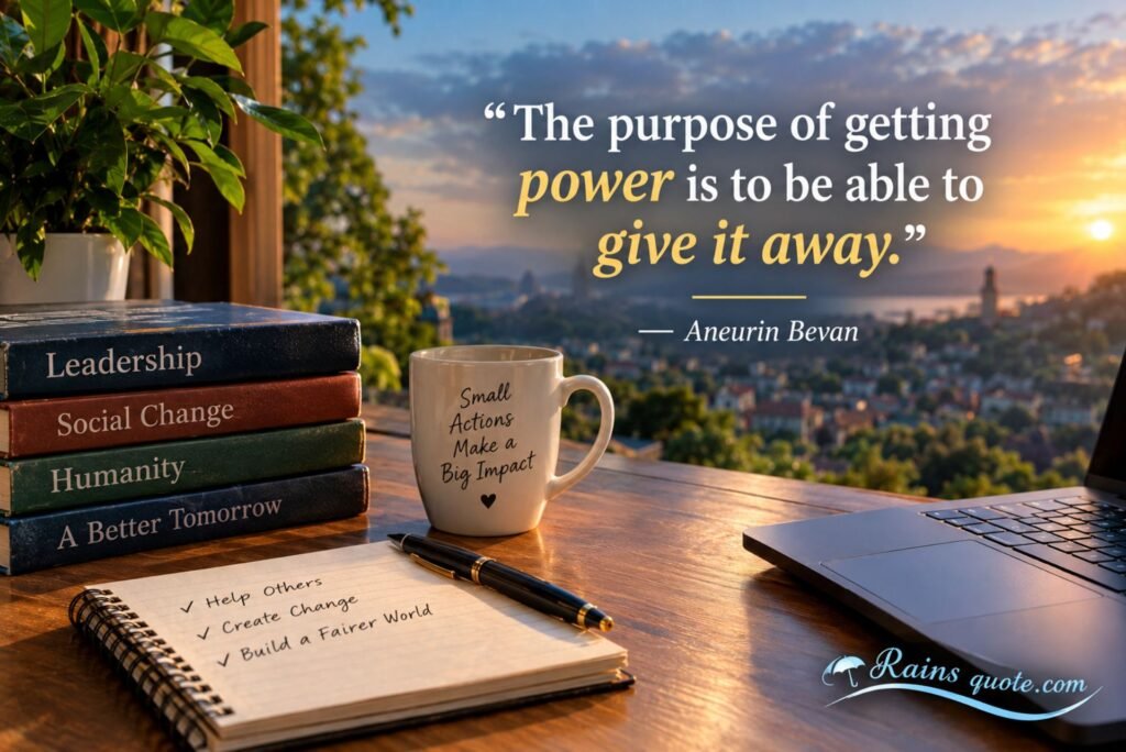 “The purpose of getting power is to be able to give it away.”