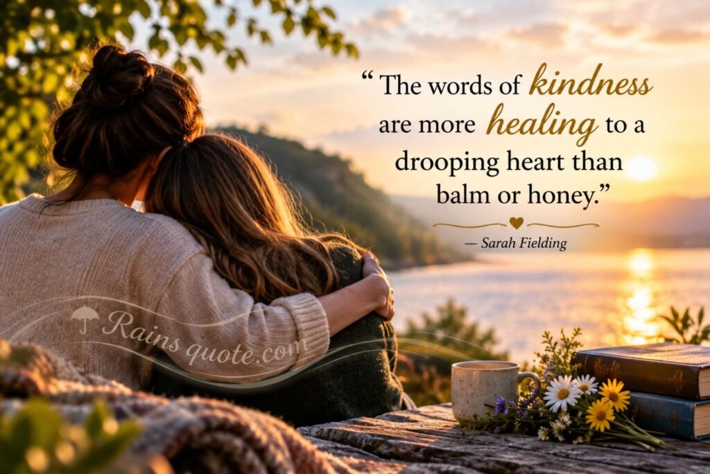 “The words of kindness are more healing to a drooping heart than balm or honey.”
