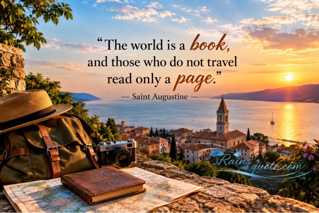 “The world is a book, and those who do not travel read only a page.”