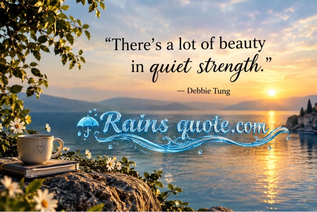 “There's a lot of beauty in quiet strength.”
